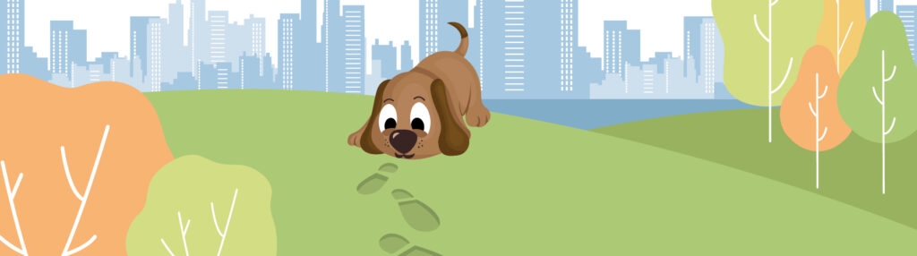 Twirp Communications dog searching for hidden features in social media